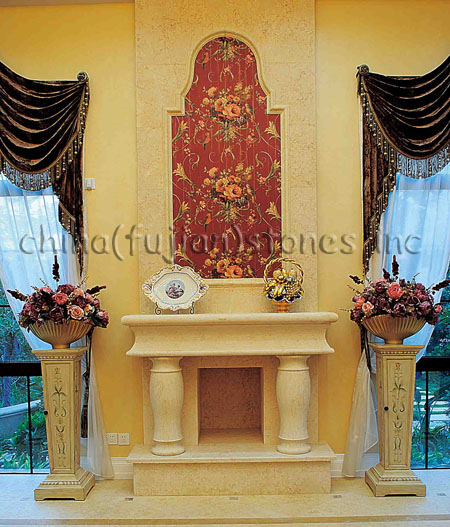 Fireplace, stone fireplace