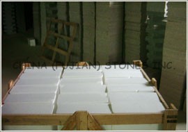 Stone tiles in box